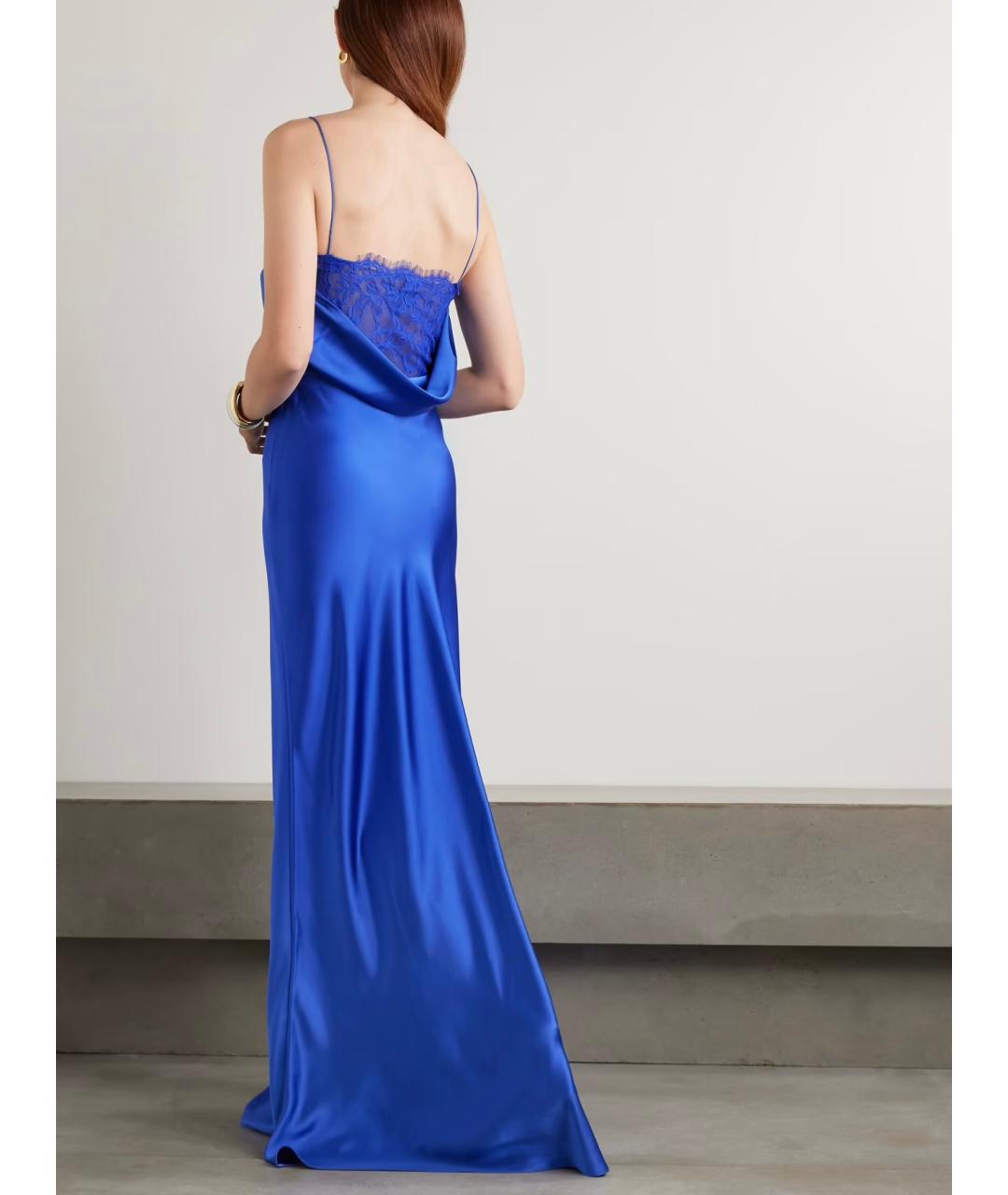 REBECCA VALLANCE Синее полиэстеровое вечернее платье, фото 3