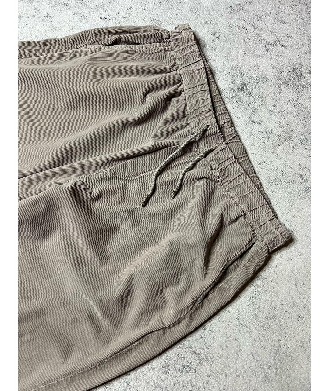 PANICALE Серые хлопко-эластановые брюки широкие, фото 3