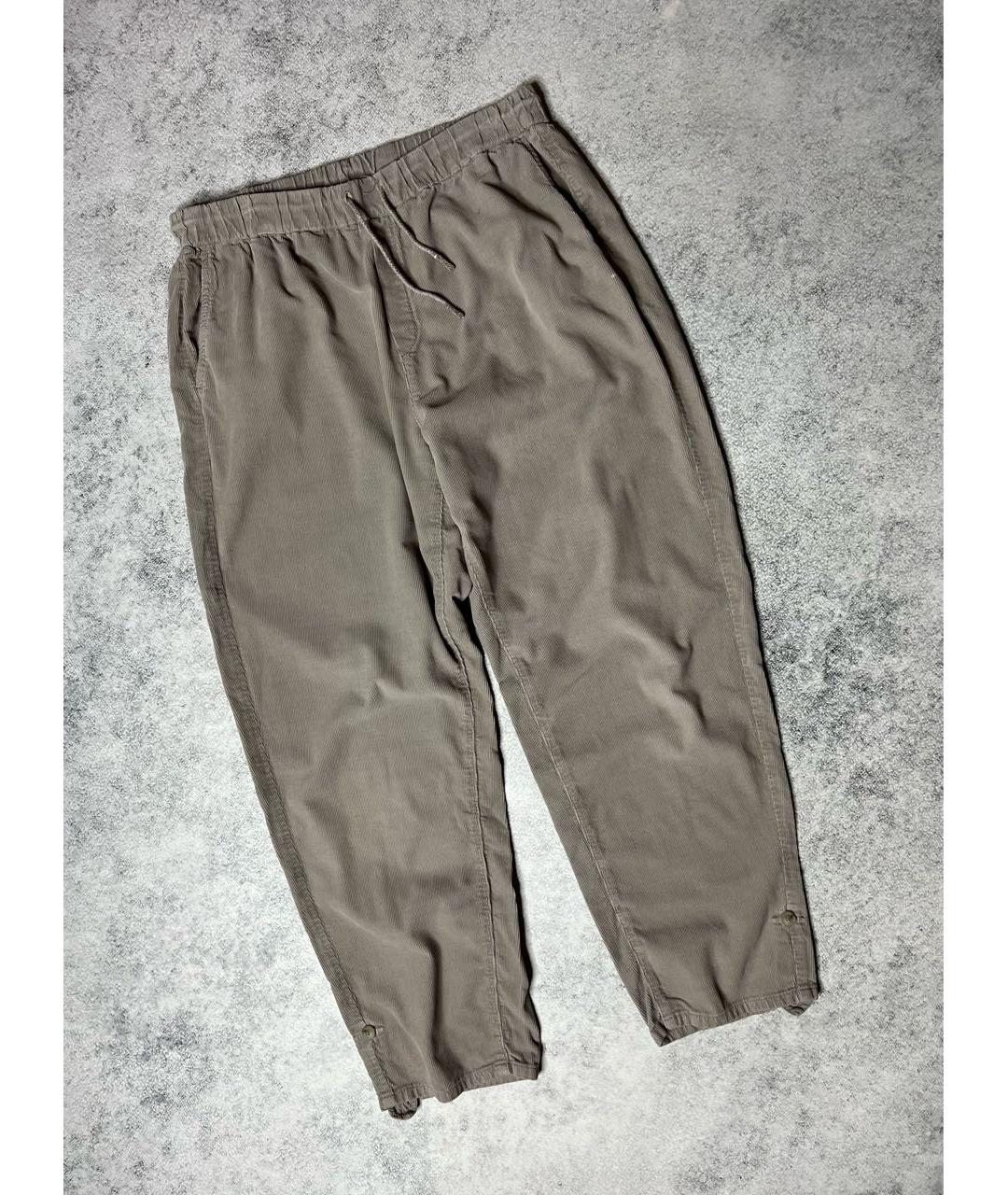 PANICALE Серые хлопко-эластановые брюки широкие, фото 9