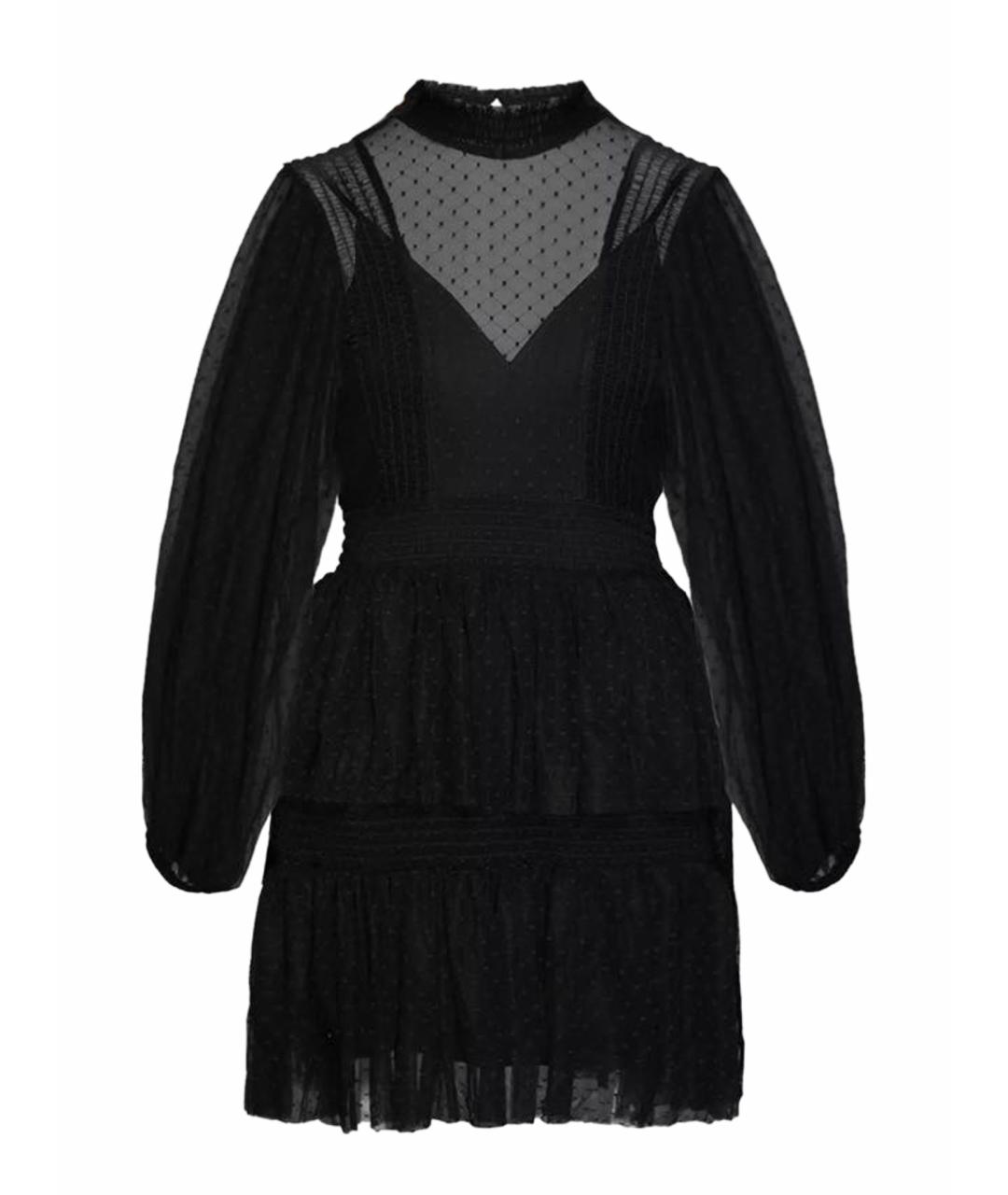 MAJE Черное полиамидовое коктейльное платье, фото 1