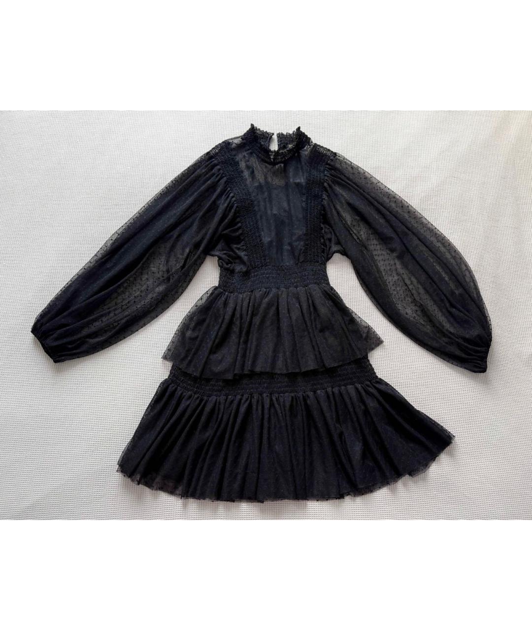 MAJE Черное полиамидовое коктейльное платье, фото 2