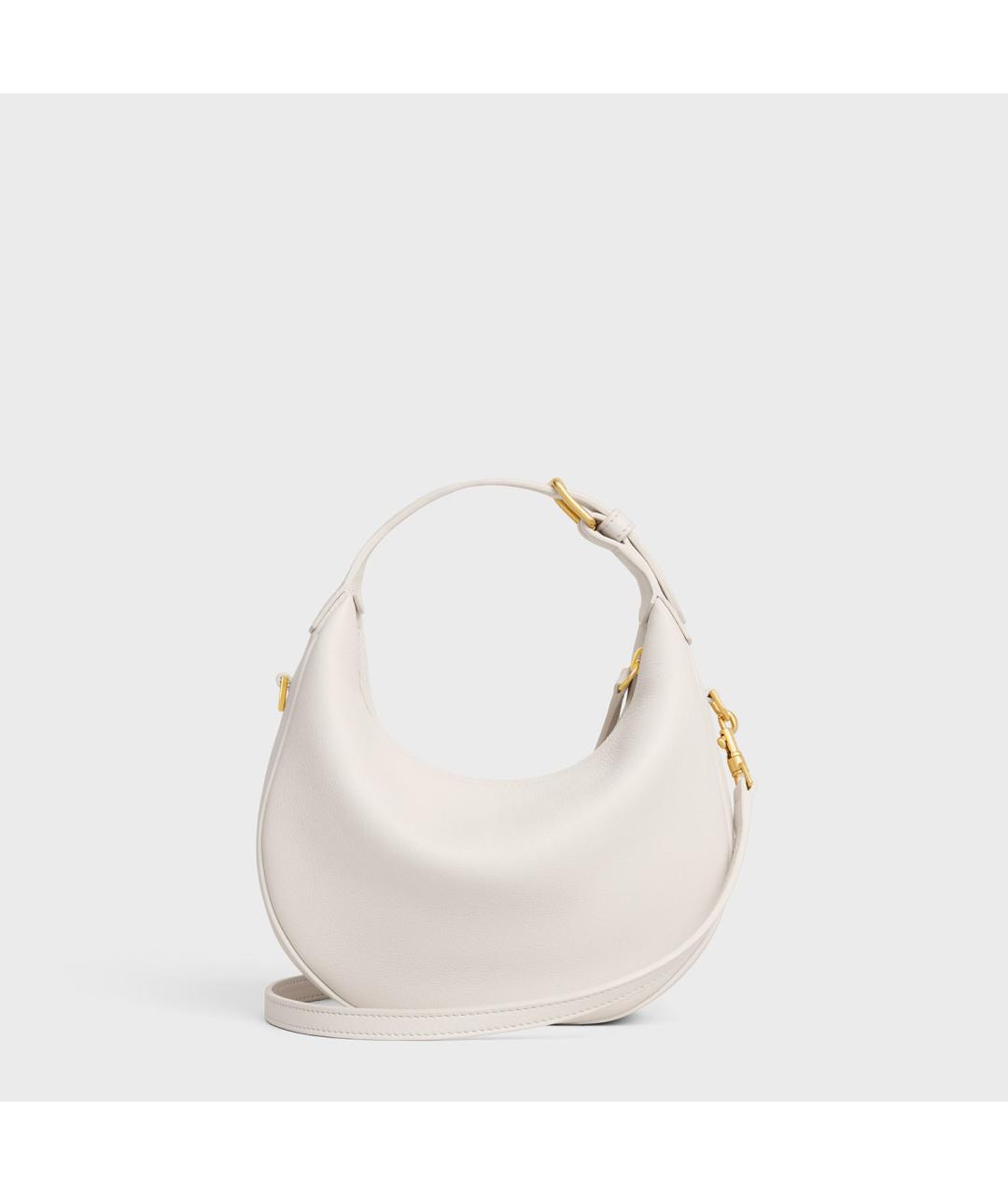 CELINE Белая кожаная сумка с короткими ручками, фото 3