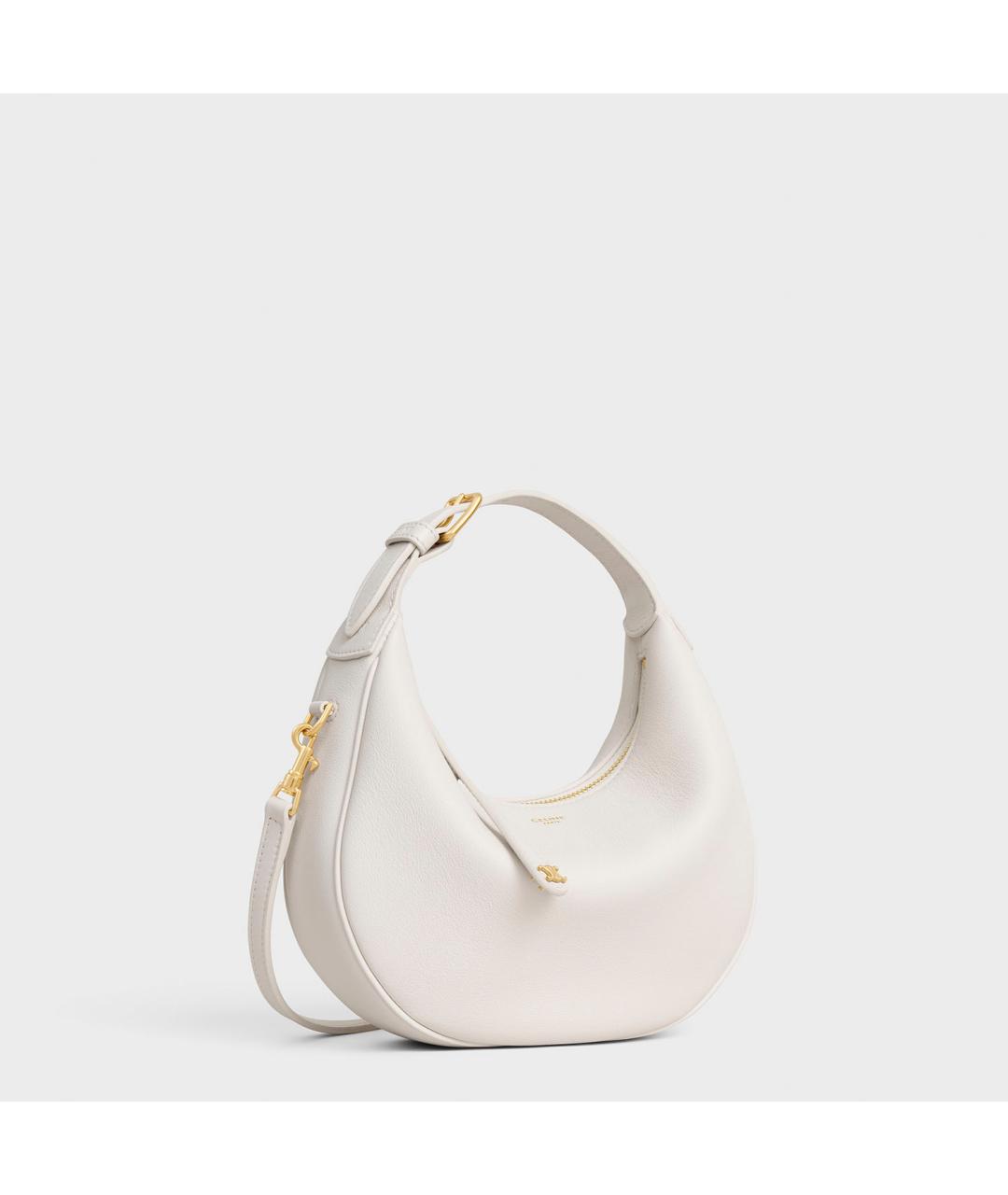 CELINE Белая кожаная сумка с короткими ручками, фото 2