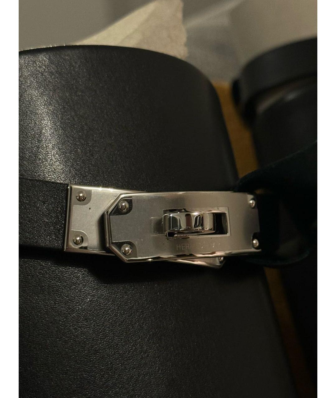 HERMES Черные кожаные сапоги, фото 3