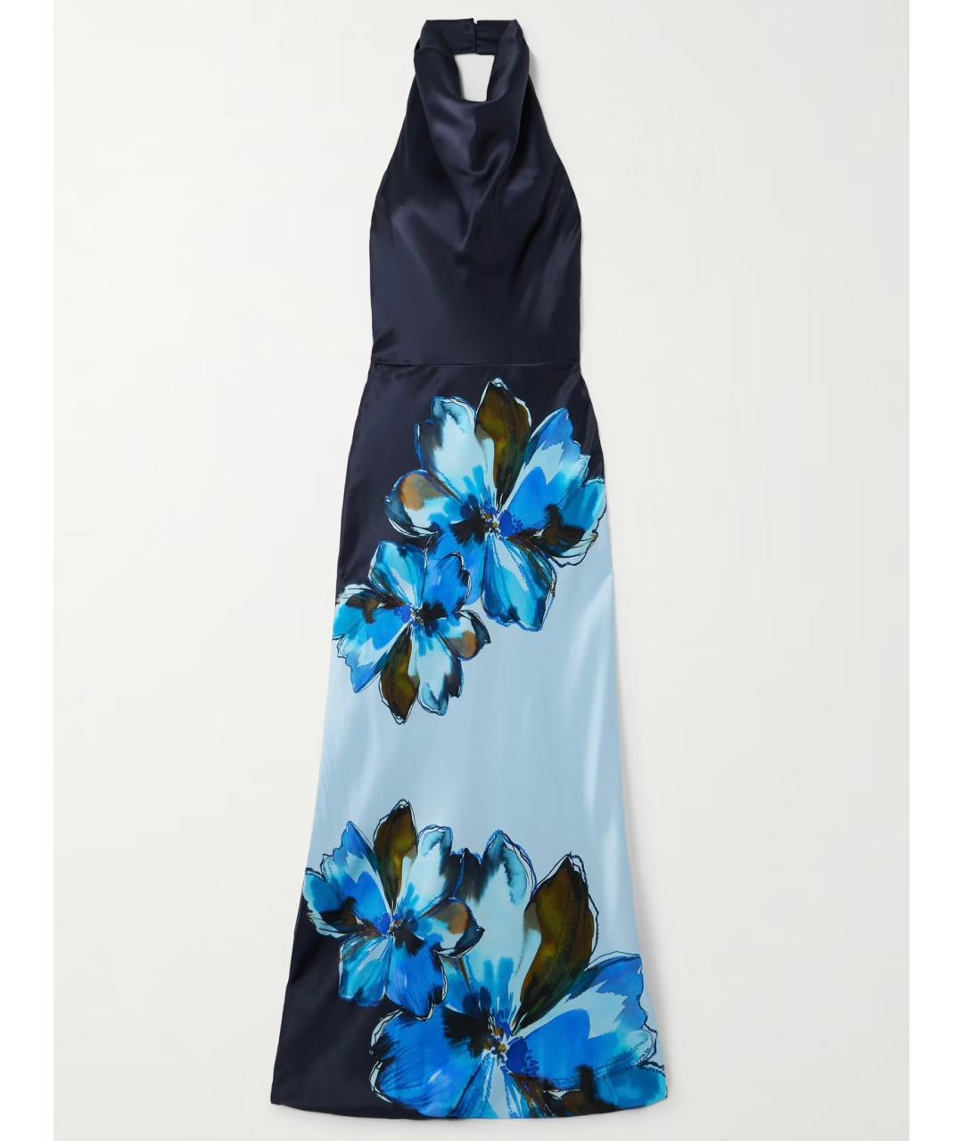 REBECCA VALLANCE Темно-синее шелковое коктейльное платье, фото 5