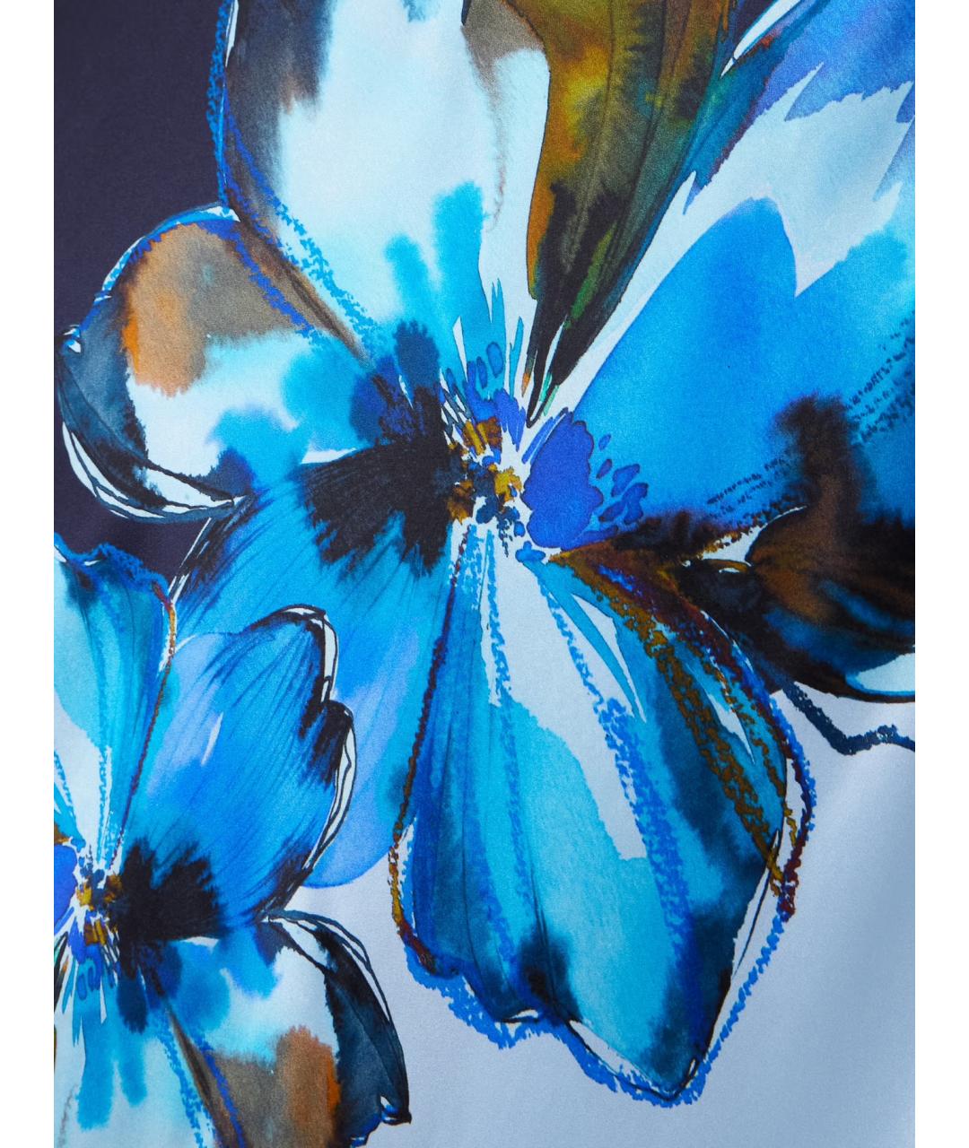 REBECCA VALLANCE Темно-синее шелковое коктейльное платье, фото 4