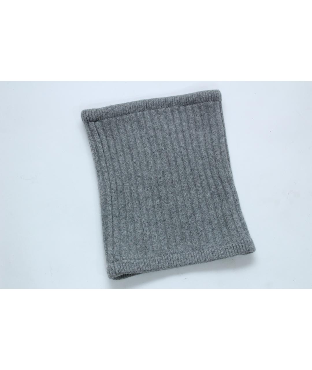 DOLCE&GABBANA Серый шерстяной шарф, фото 6