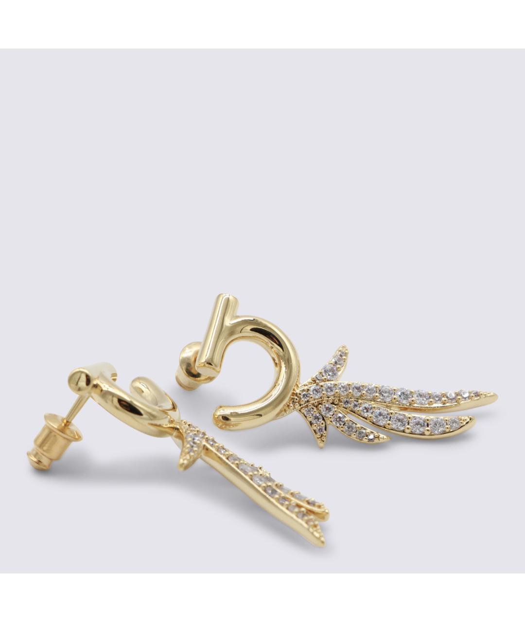 FERRAGAMO Золотые латунные серьги, фото 3