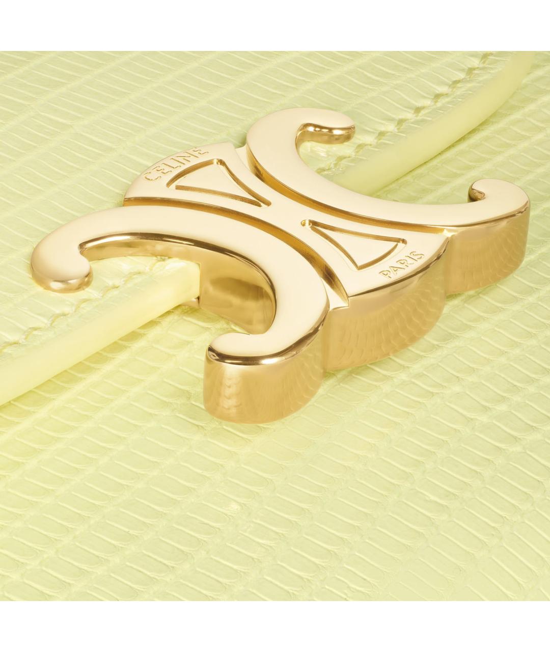 CELINE Желтый кожаный кошелек, фото 3
