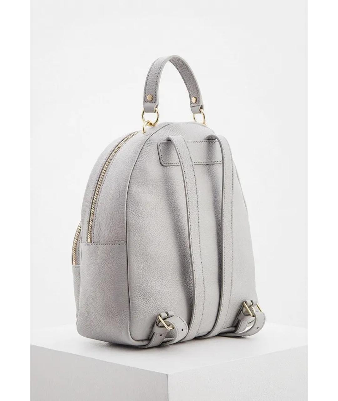 COCCINELLE Серый кожаный рюкзак, фото 3
