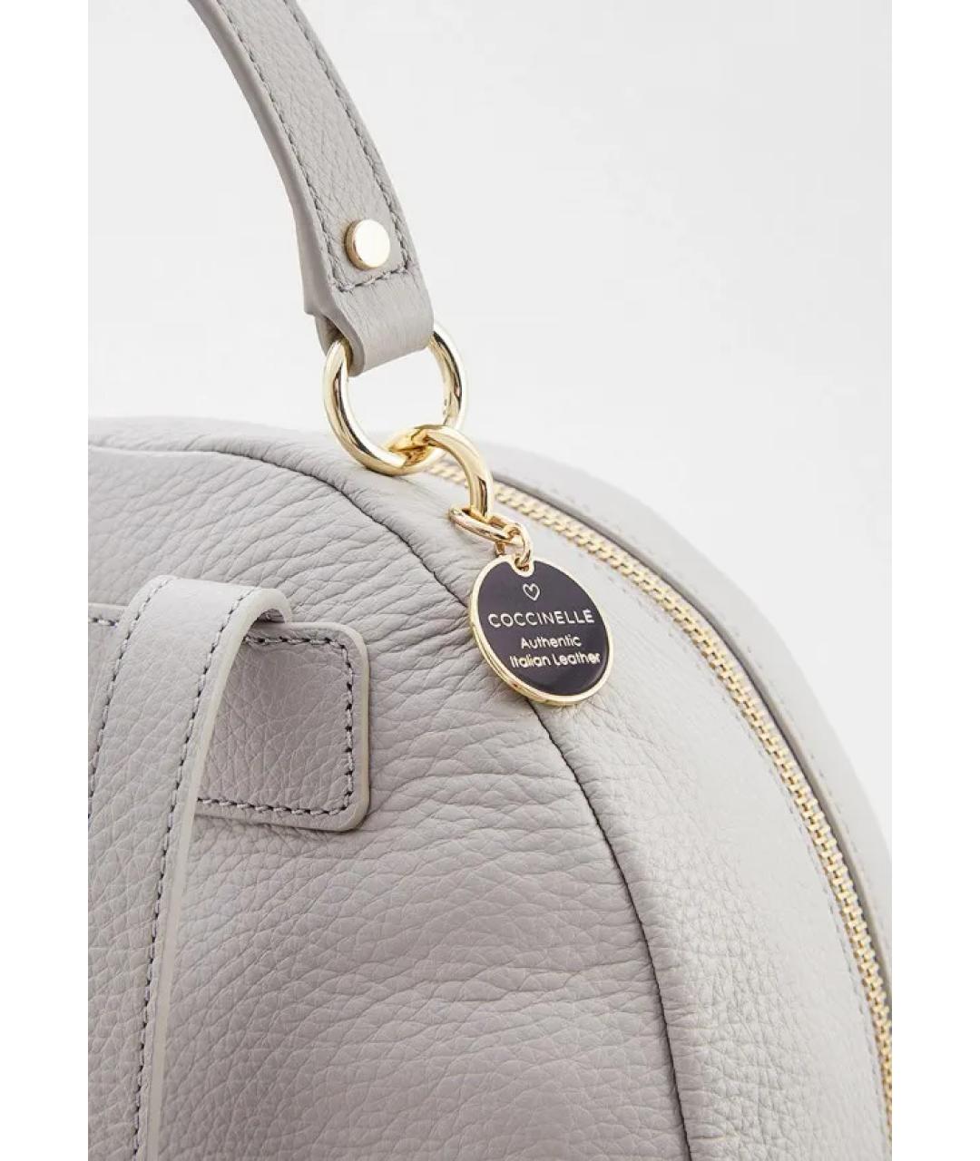 COCCINELLE Серый кожаный рюкзак, фото 4
