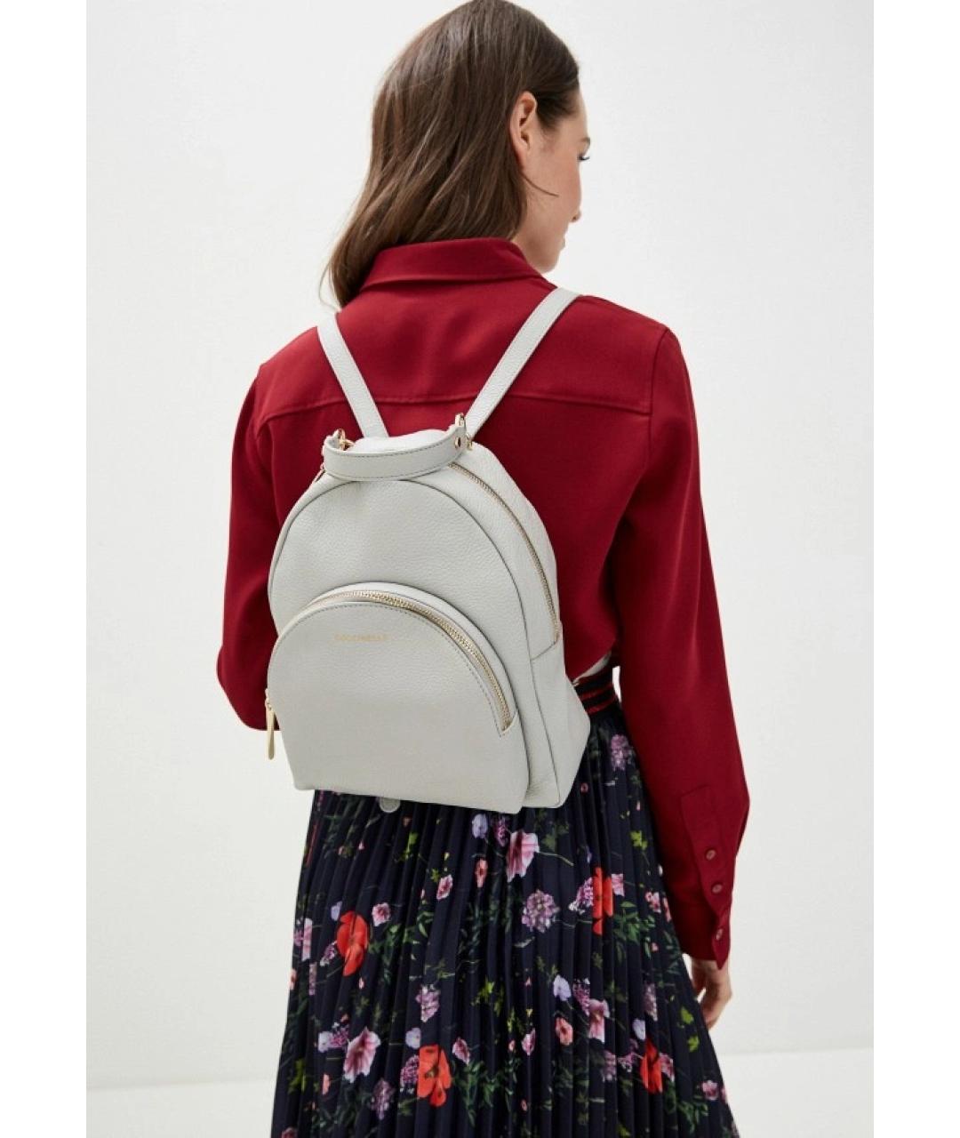 COCCINELLE Серый кожаный рюкзак, фото 2