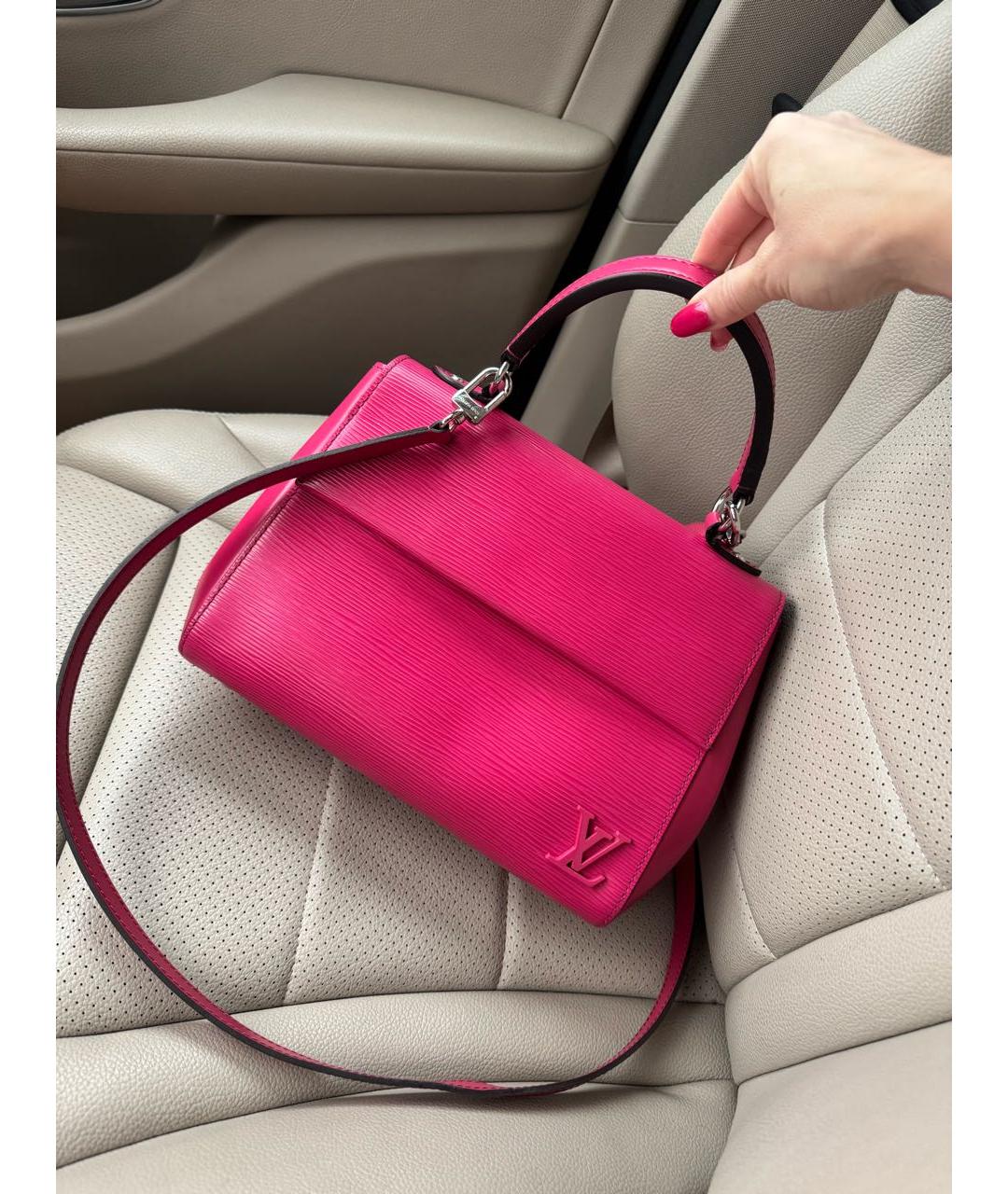 LOUIS VUITTON Розовая кожаная сумка через плечо, фото 7