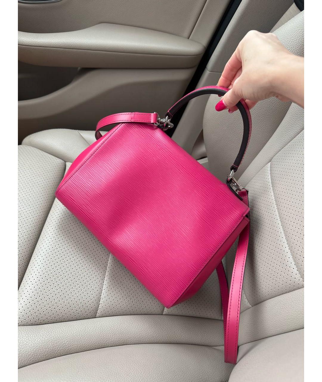 LOUIS VUITTON Розовая кожаная сумка через плечо, фото 6