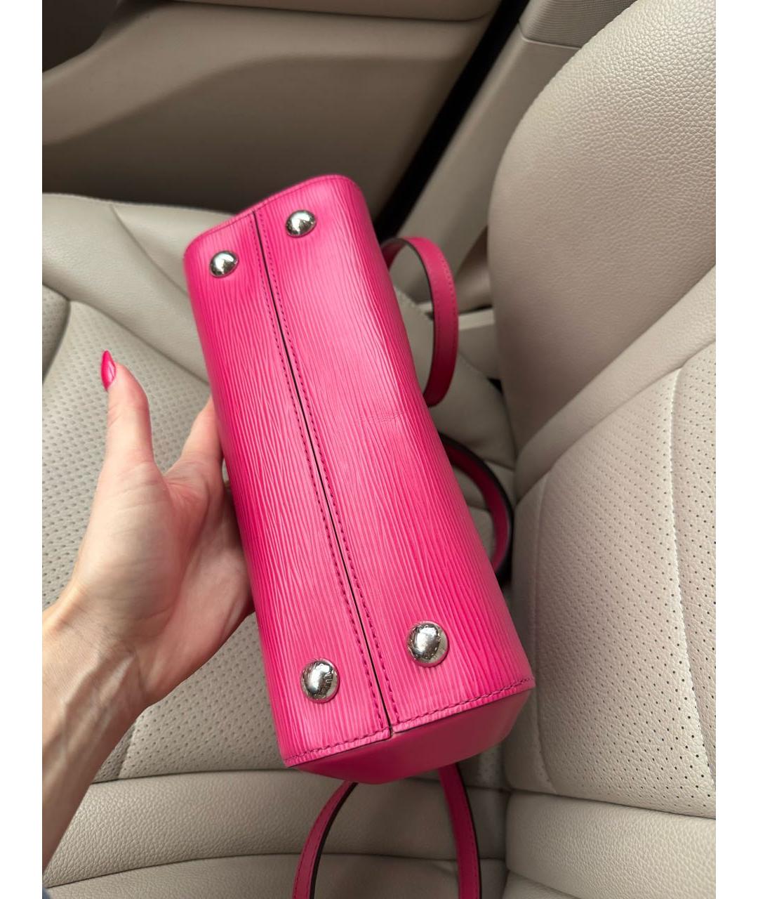 LOUIS VUITTON Розовая кожаная сумка через плечо, фото 5