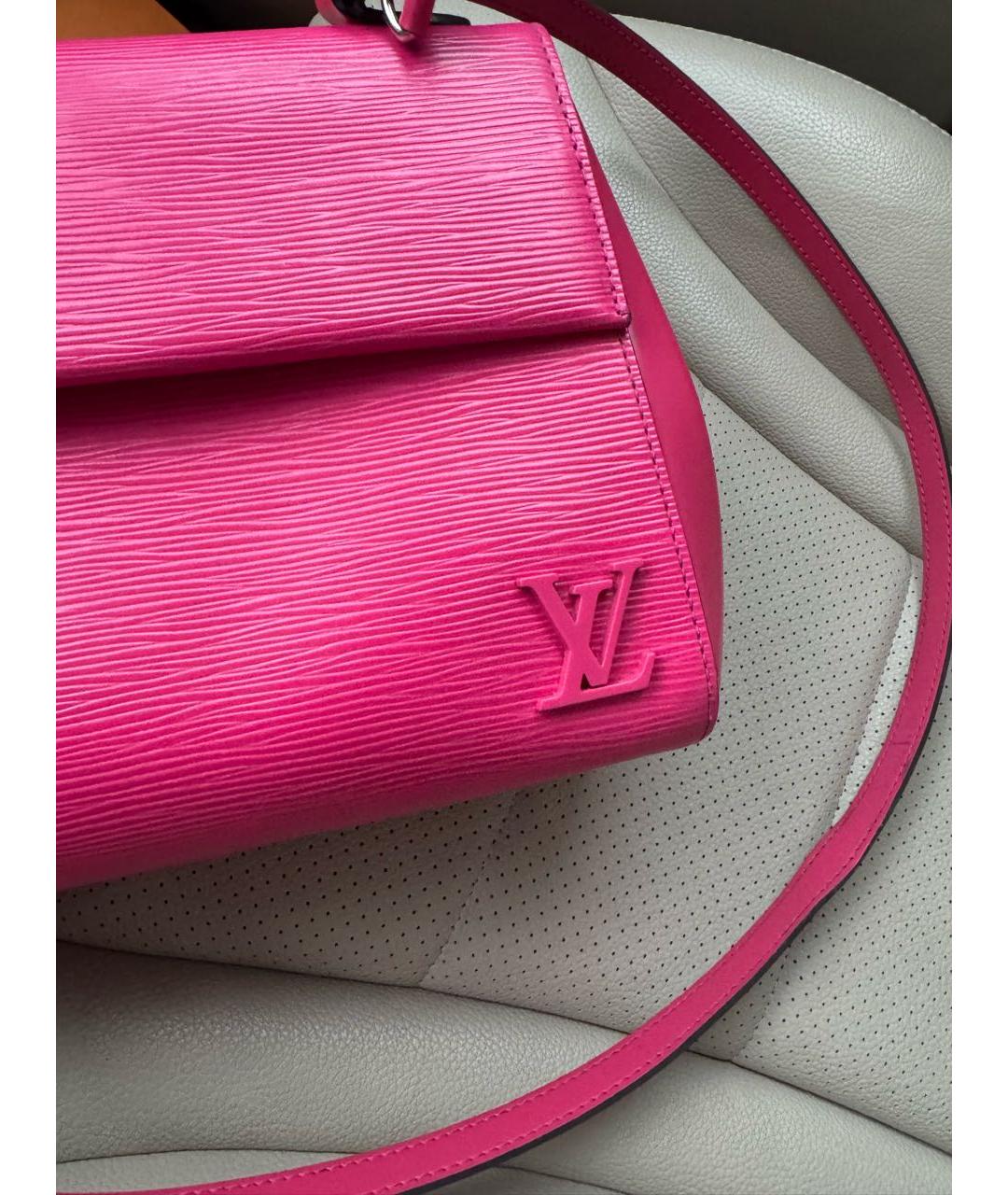 LOUIS VUITTON Розовая кожаная сумка через плечо, фото 4