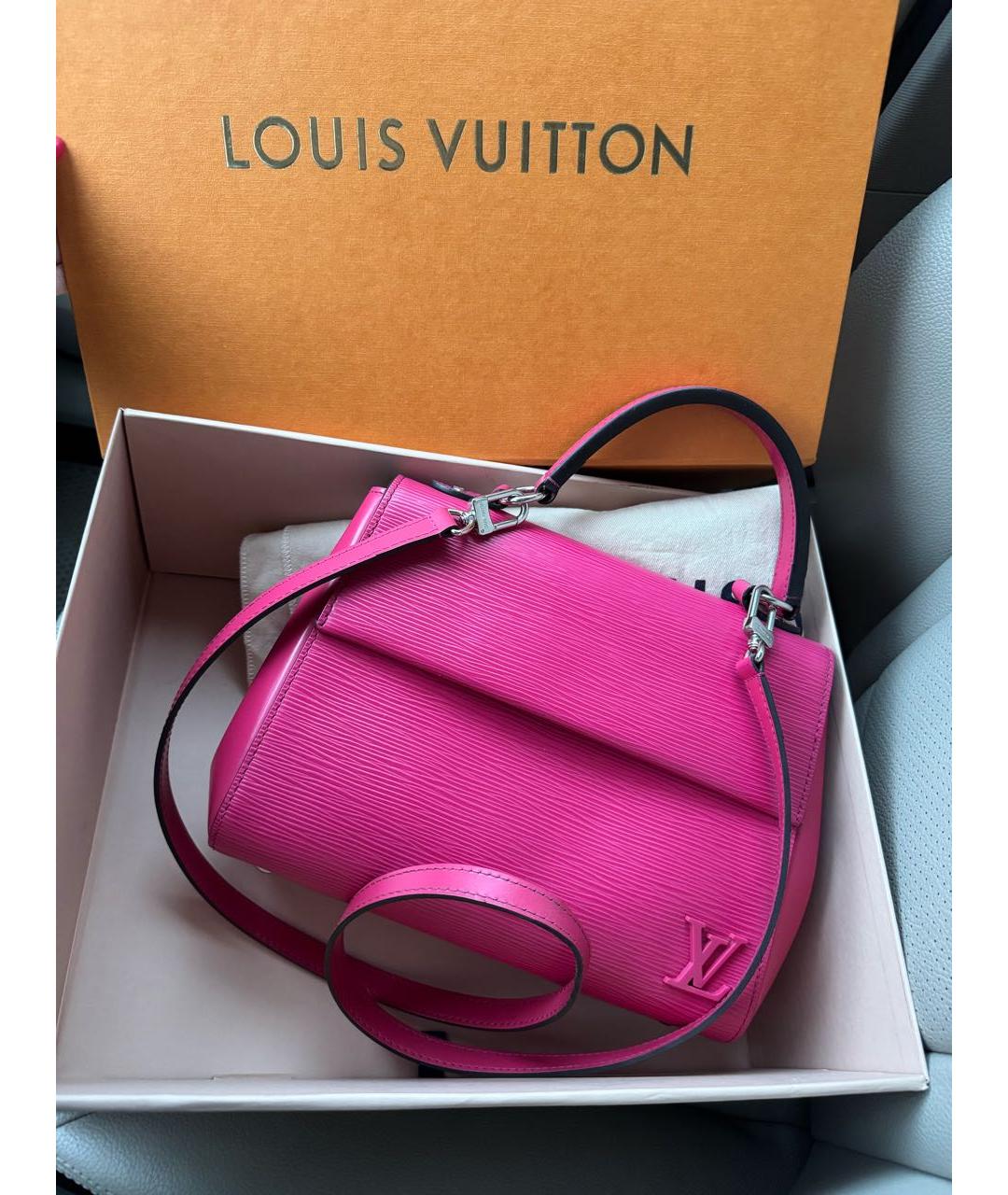 LOUIS VUITTON Розовая кожаная сумка через плечо, фото 2