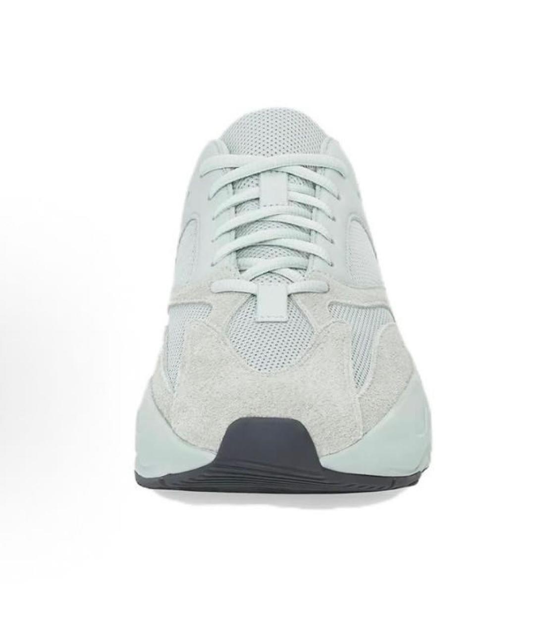 ADIDAS YEEZY Серые замшевые низкие кроссовки / кеды, фото 3