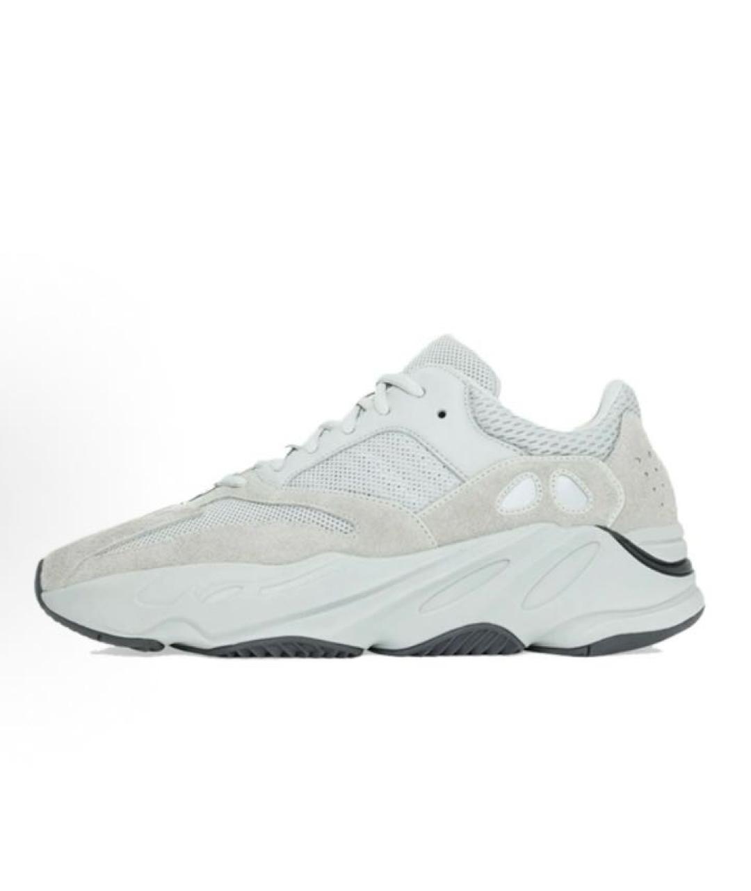 ADIDAS YEEZY Серые замшевые низкие кроссовки / кеды, фото 2