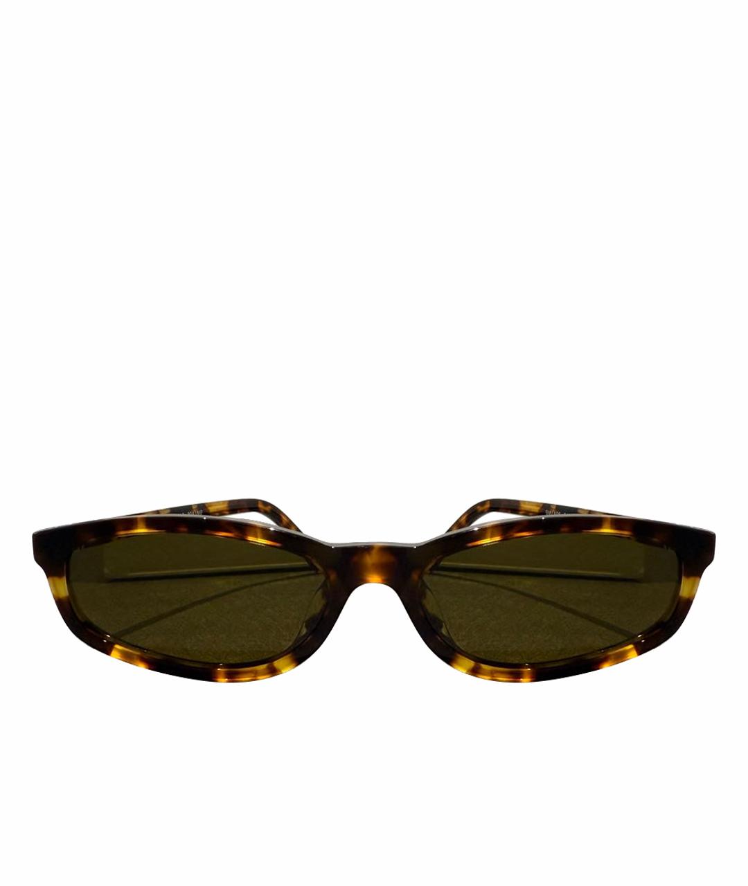 MIU MIU Коричневые пластиковые солнцезащитные очки, фото 1