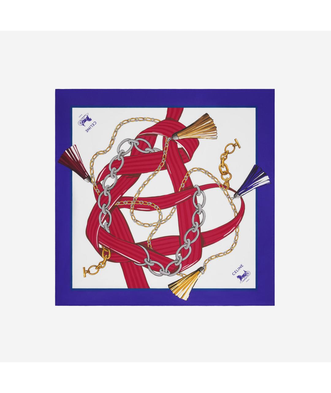 CELINE Мульти шелковый платок, фото 3