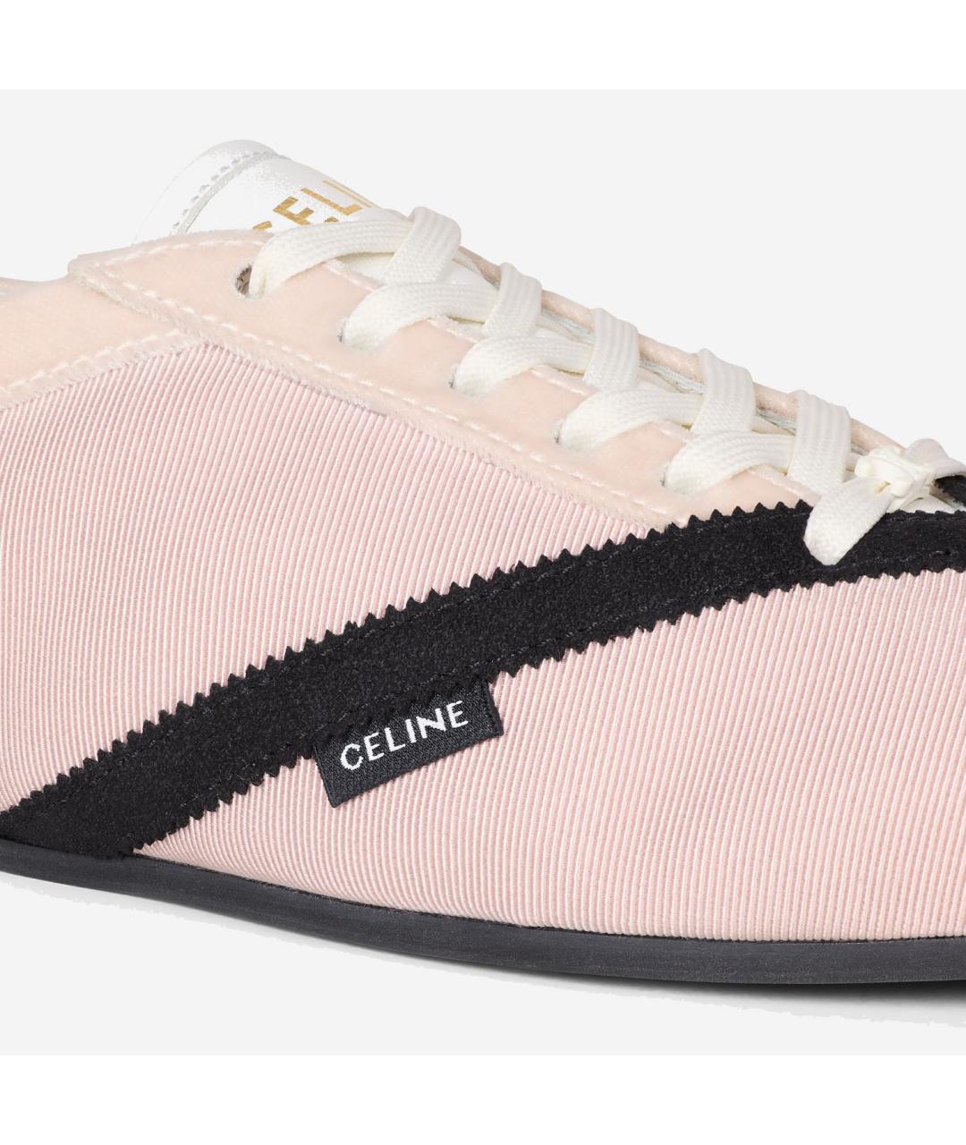 CELINE Розовые текстильные кроссовки, фото 3