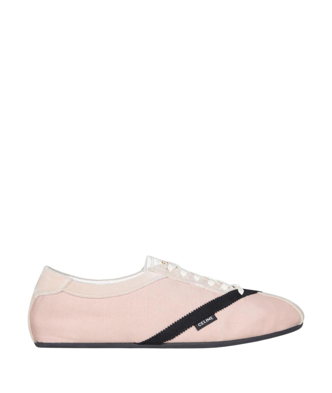 CELINE Розовые текстильные кроссовки, фото 1