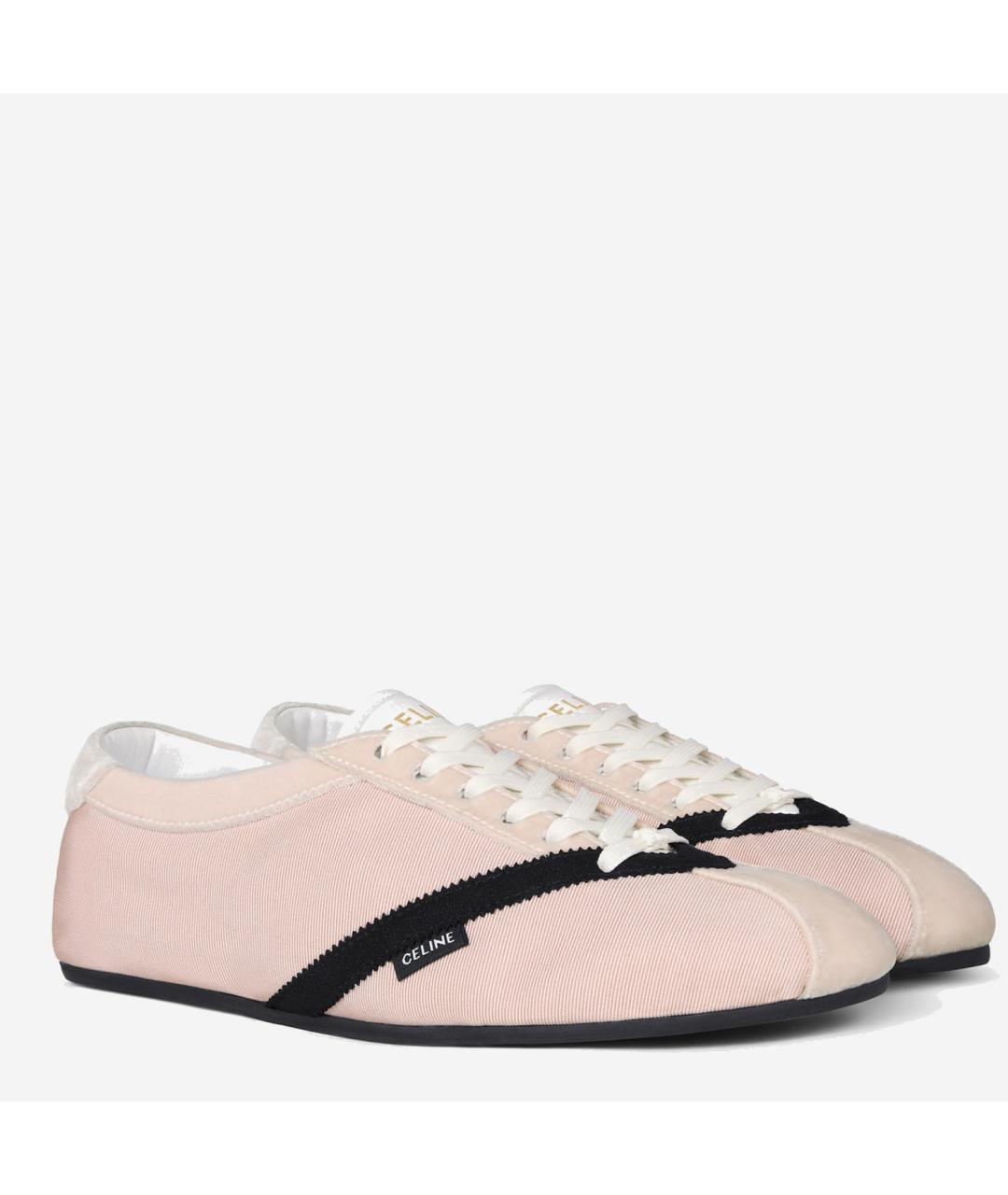 CELINE Розовые текстильные кроссовки, фото 2