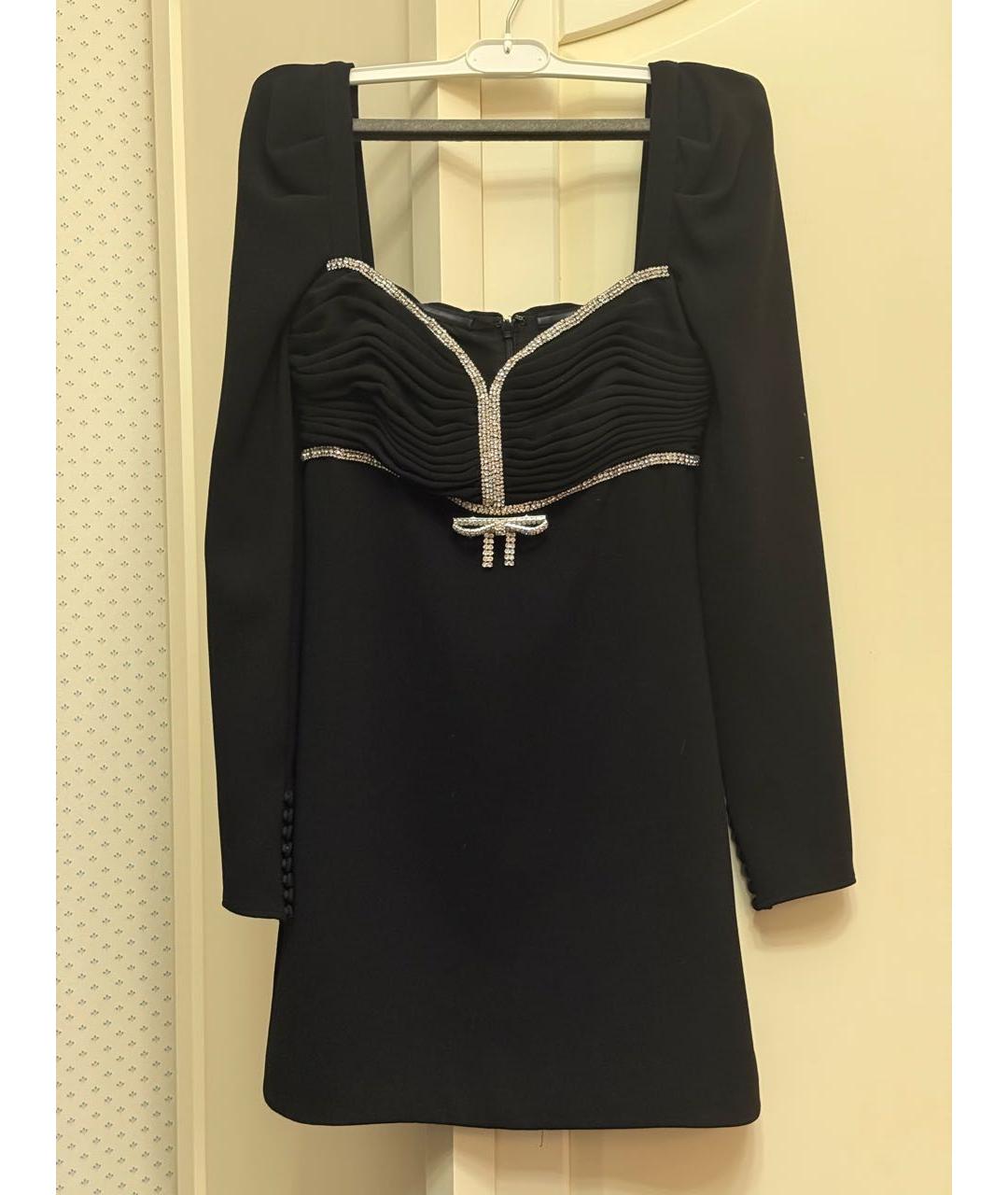 SELF-PORTRAIT Черное полиэстеровое коктейльное платье, фото 5