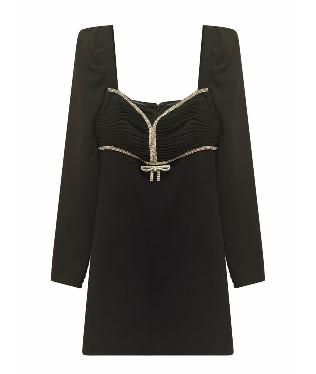 SELF-PORTRAIT Черное полиэстеровое коктейльное платье, фото 1