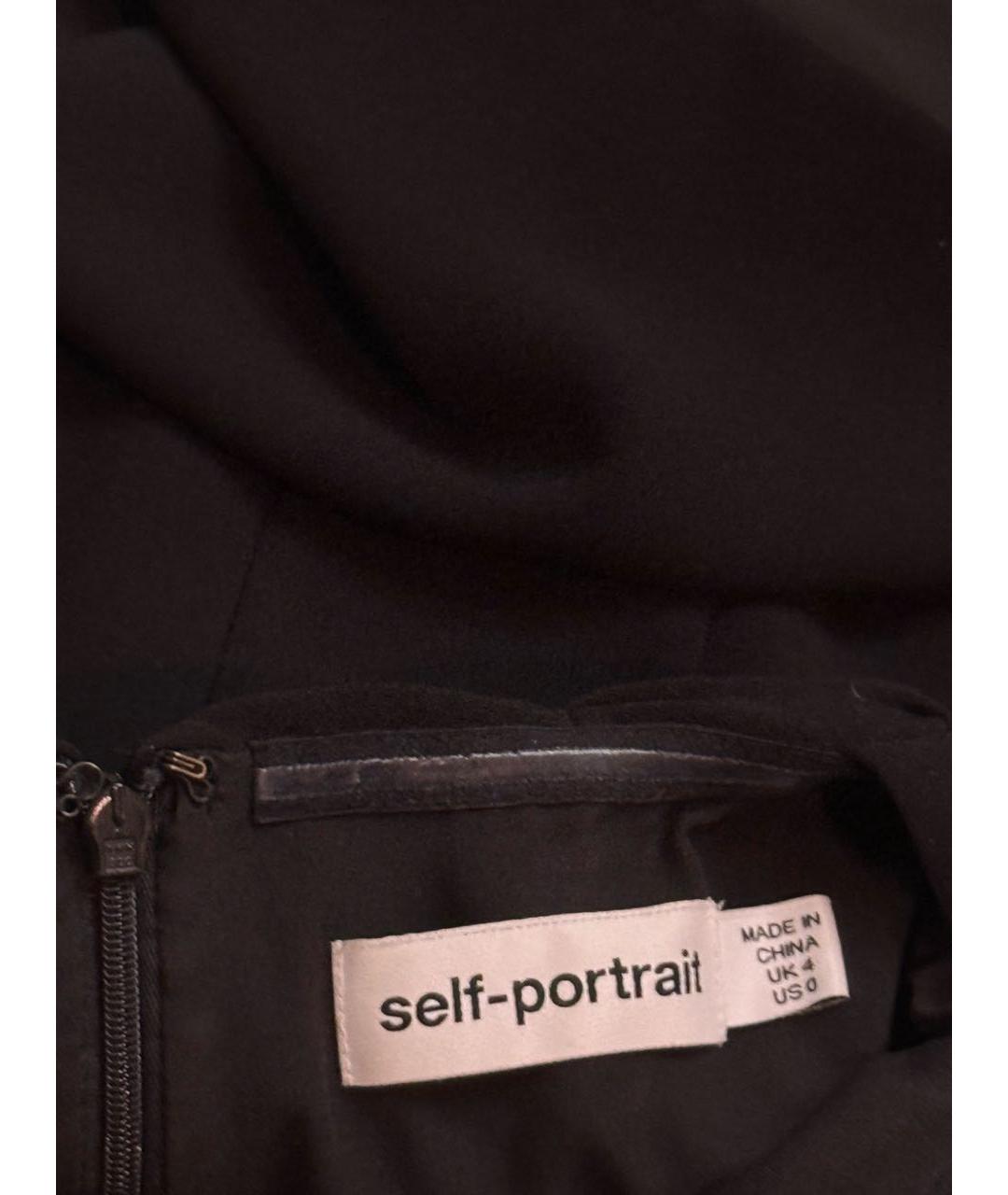 SELF-PORTRAIT Черное полиэстеровое коктейльное платье, фото 3