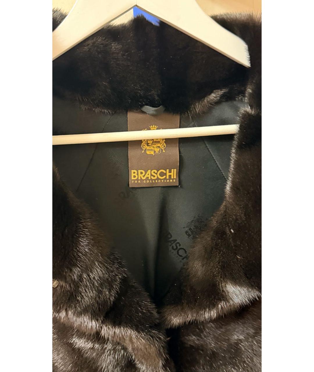 BRASCHI Черная меховая шуба, фото 4