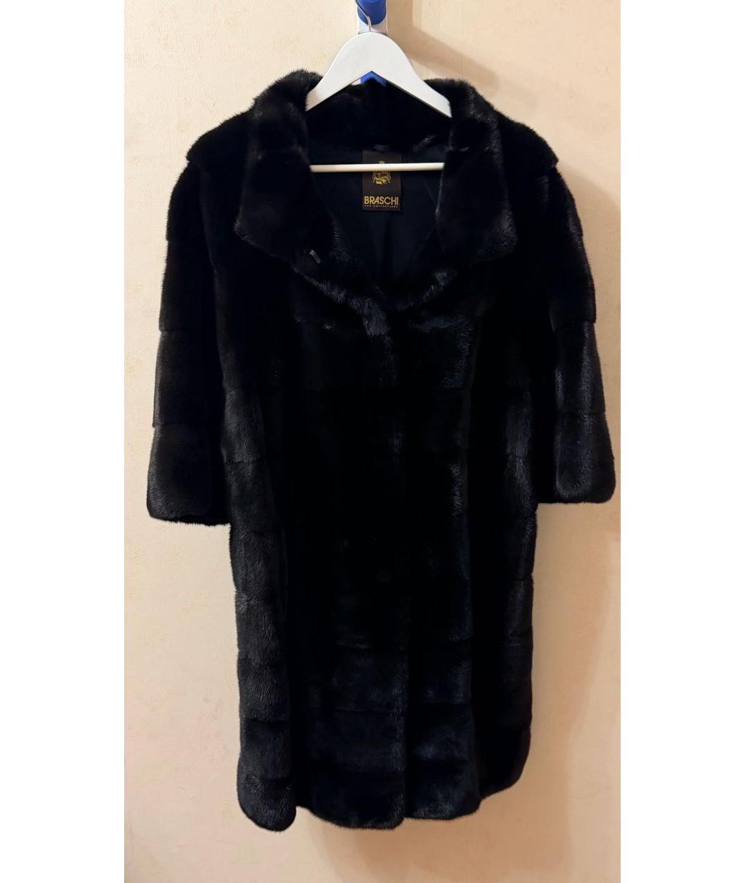 BRASCHI Черная меховая шуба, фото 9
