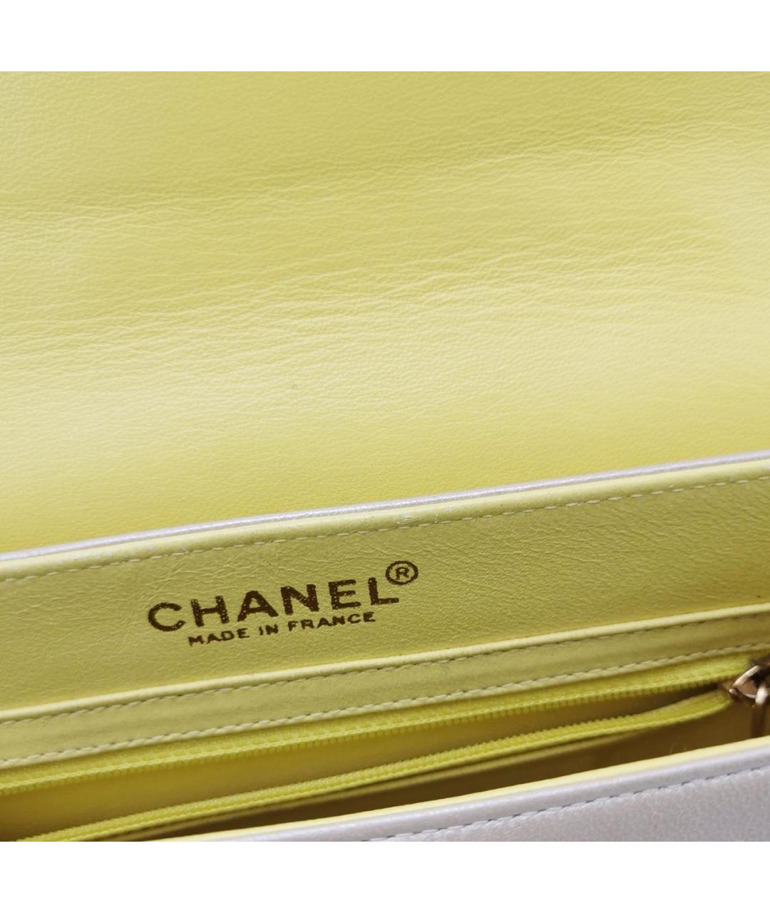 CHANEL Бежевая кожаная сумка через плечо, фото 6