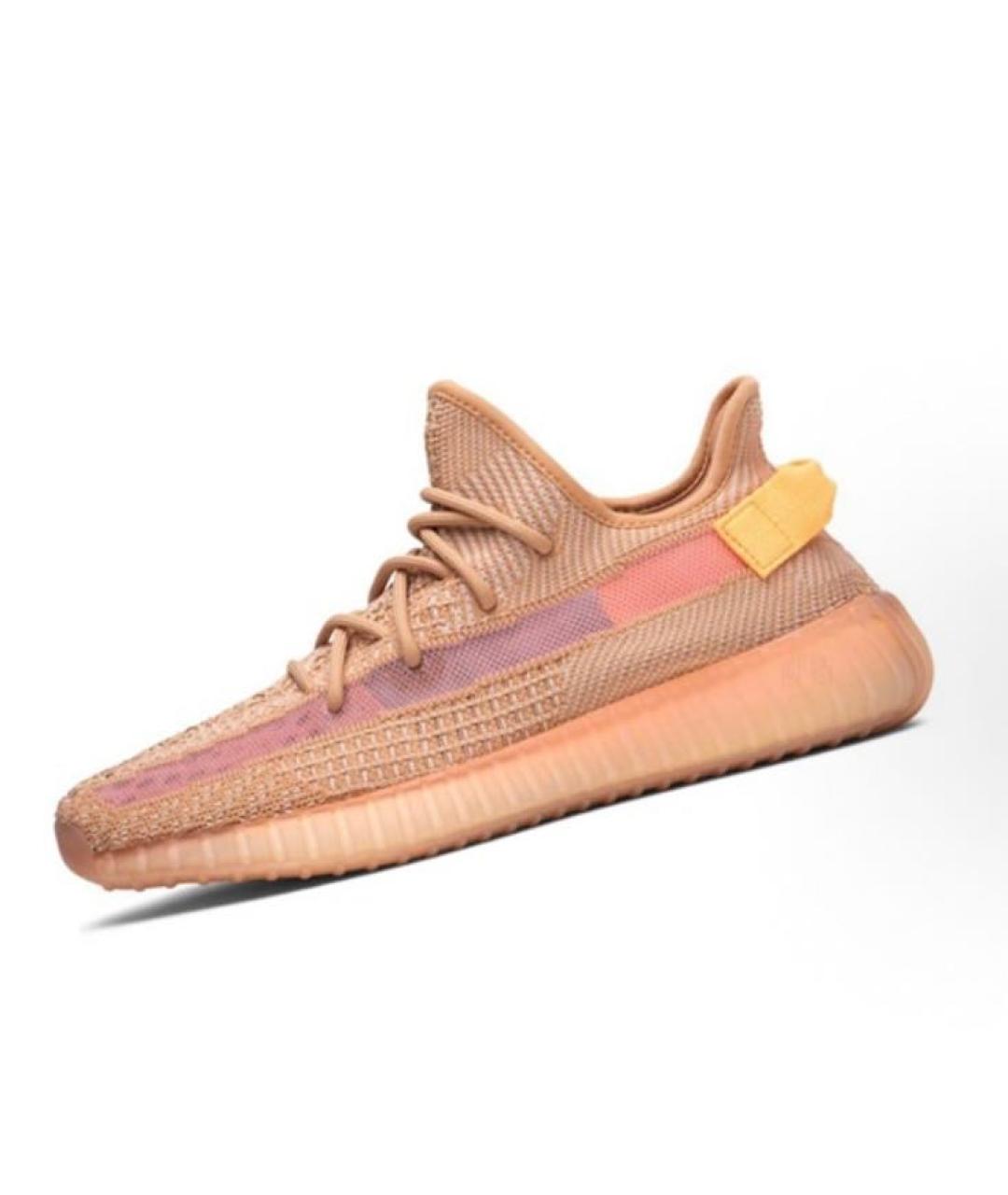 ADIDAS YEEZY Коралловые текстильные кроссовки, фото 2