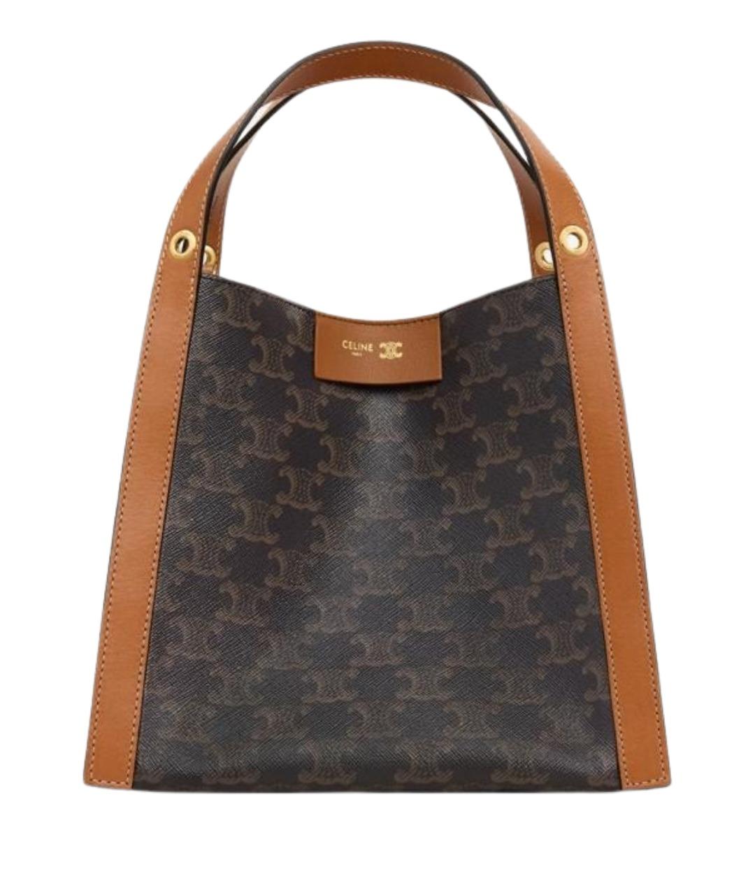 CELINE Коричневая сумка тоут из искусственной кожи, фото 1