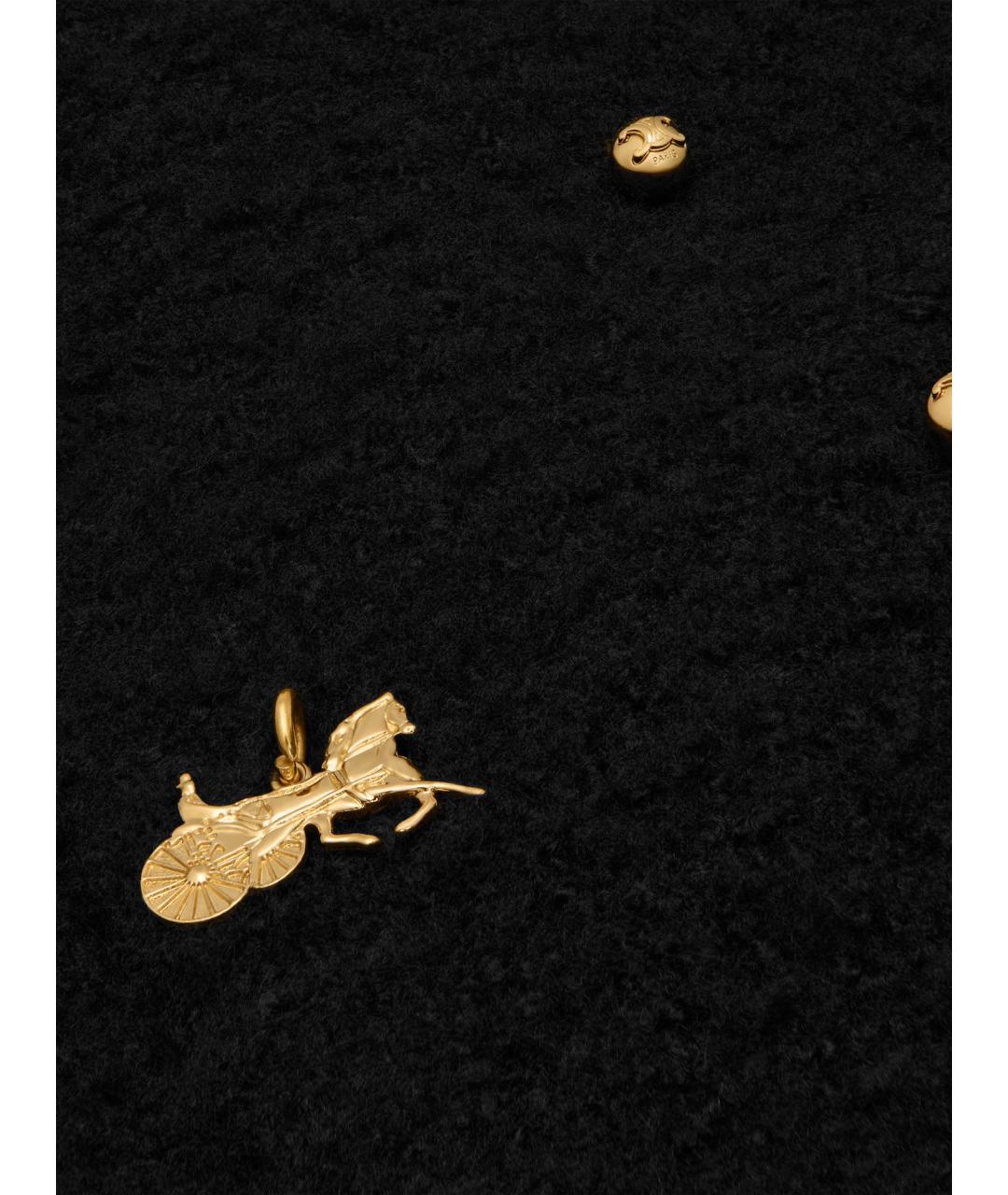 CELINE Черный кашемировый жакет/пиджак, фото 3