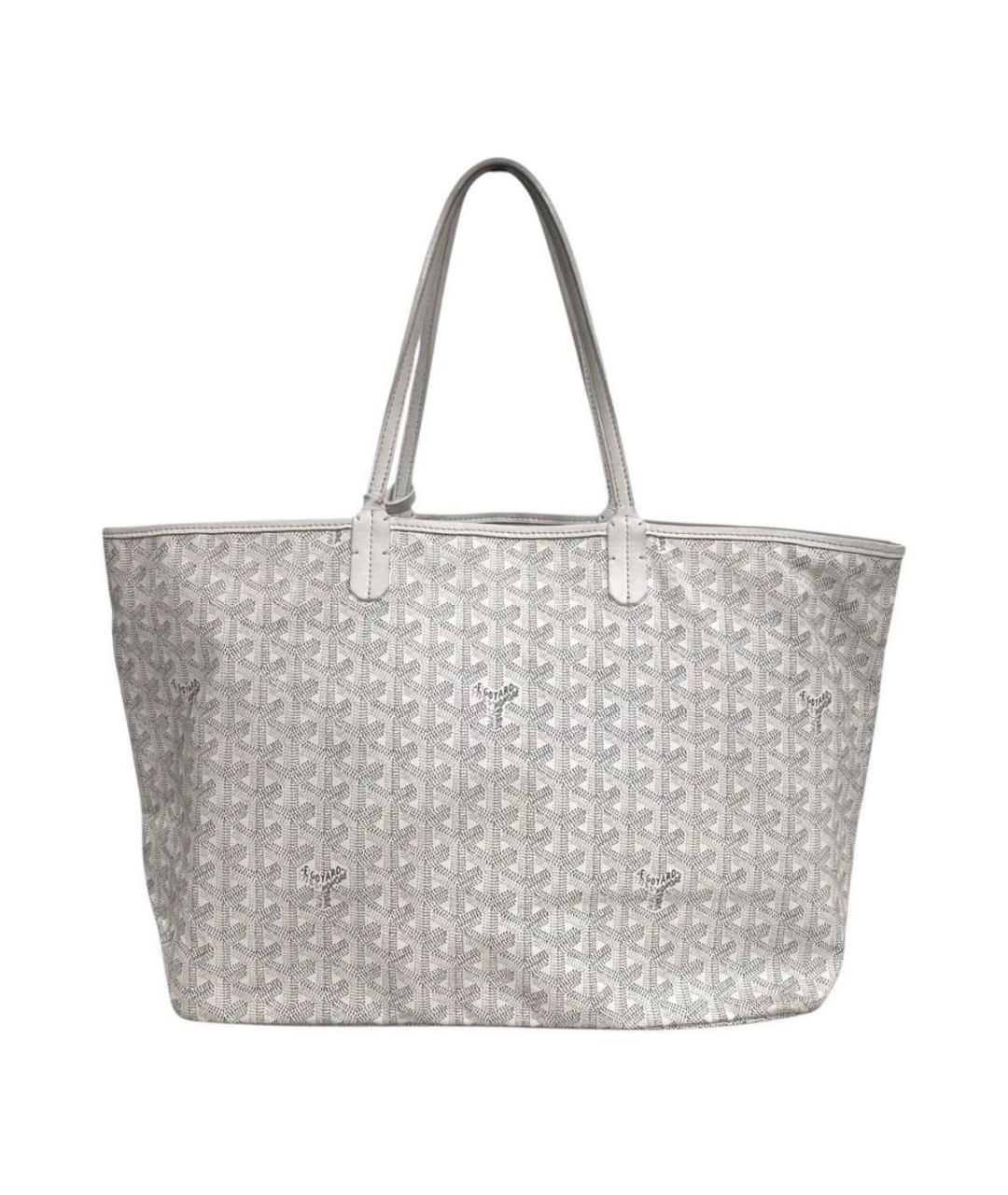 GOYARD Белая кожаная сумка тоут, фото 1