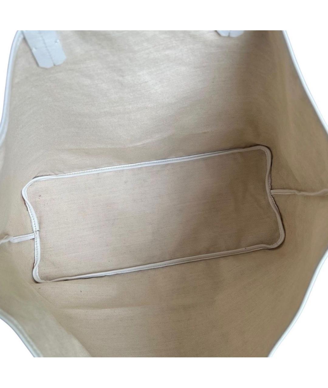 GOYARD Белая кожаная сумка тоут, фото 2