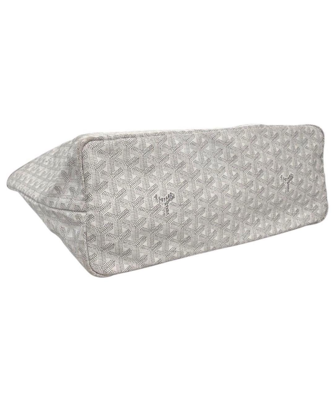 GOYARD Белая кожаная сумка тоут, фото 8