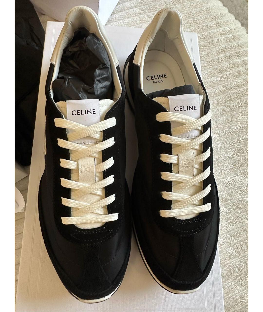 CELINE Черные текстильные кроссовки, фото 3