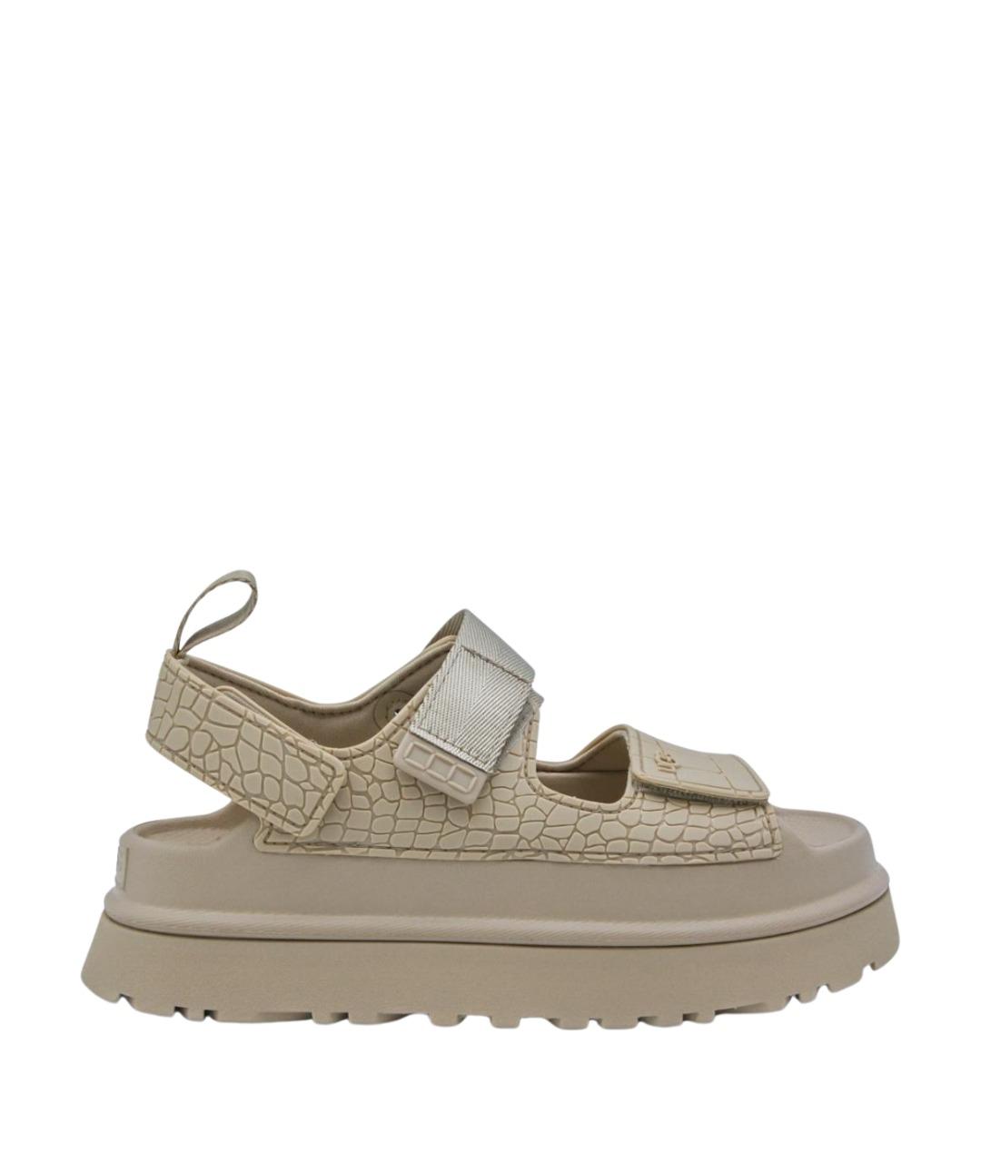 UGG AUSTRALIA Бежевые резиновые босоножки, фото 1