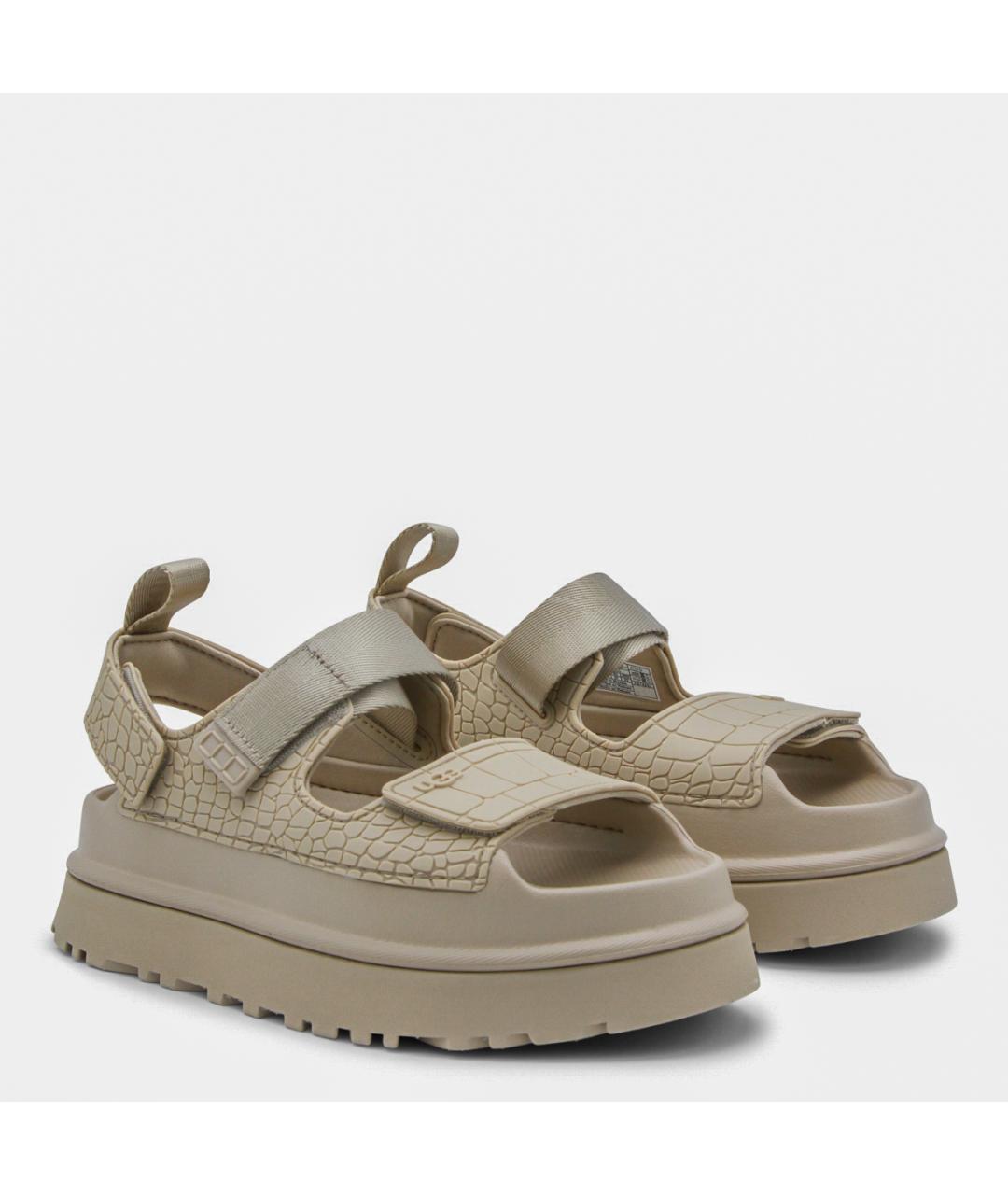 UGG AUSTRALIA Бежевые резиновые босоножки, фото 2