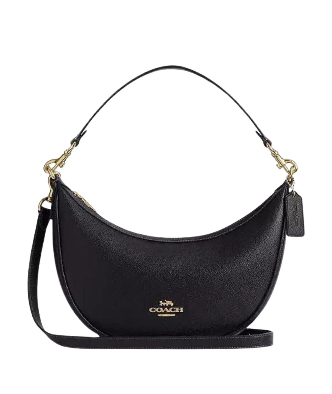 COACH Черная кожаная сумка через плечо, фото 1