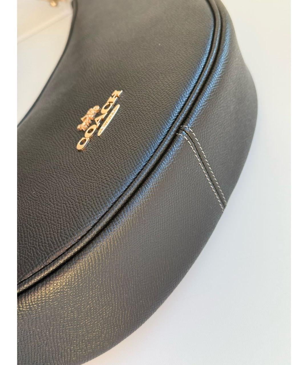 COACH Черная кожаная сумка через плечо, фото 7