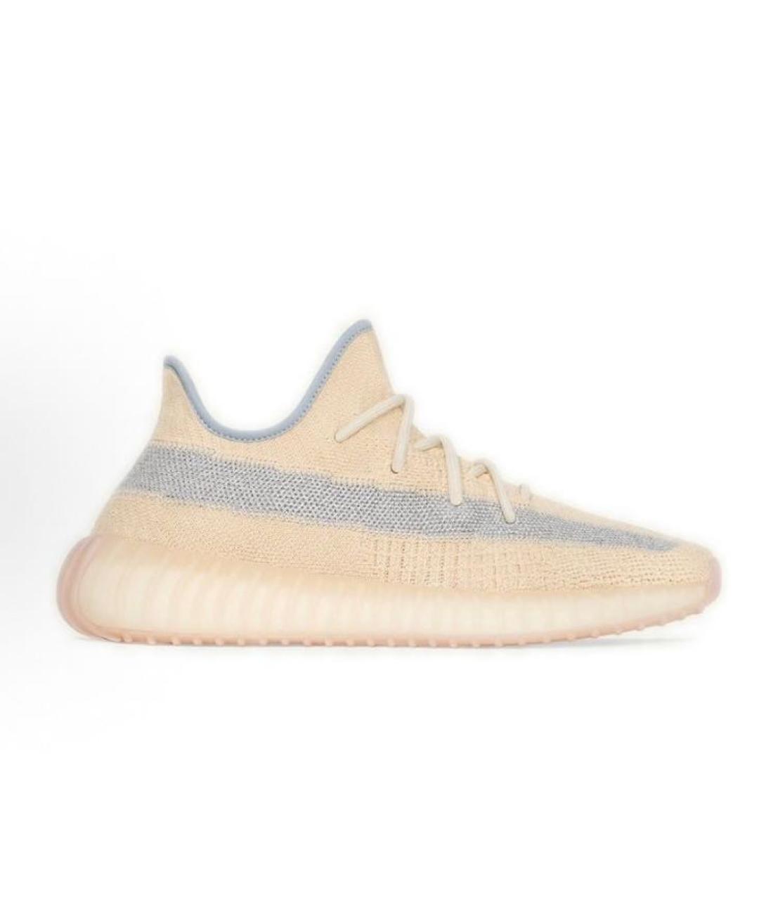 ADIDAS YEEZY Бежевые текстильные кроссовки, фото 6