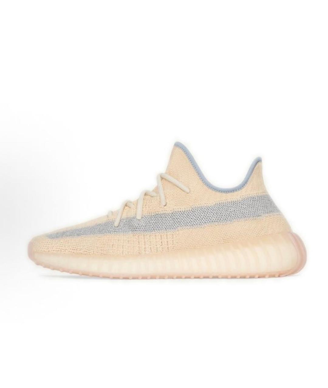 ADIDAS YEEZY Бежевые текстильные кроссовки, фото 2