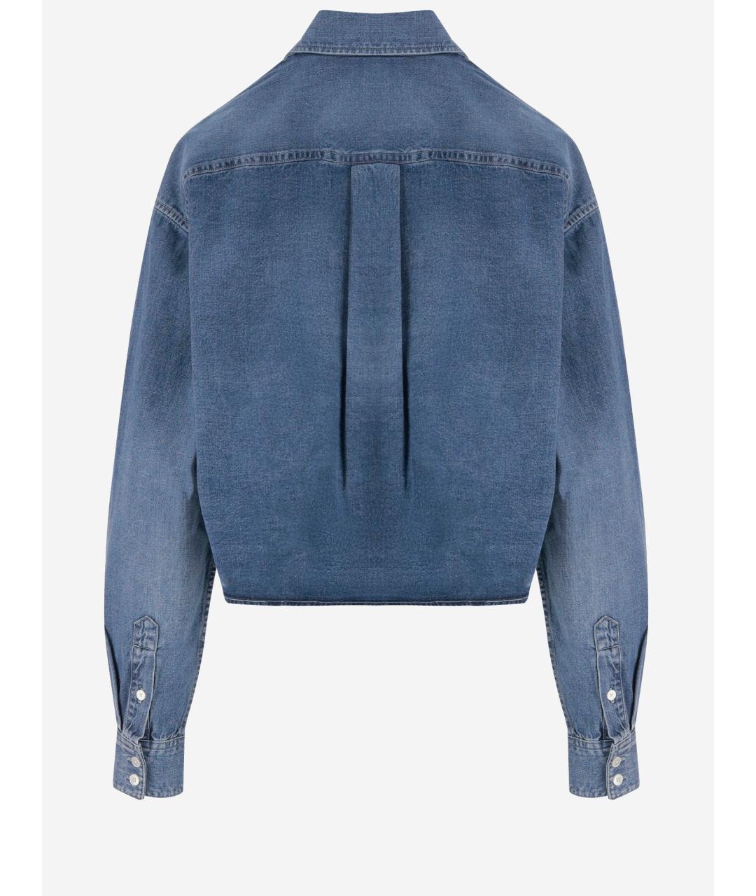 CELINE Синяя хлопковая рубашка, фото 3