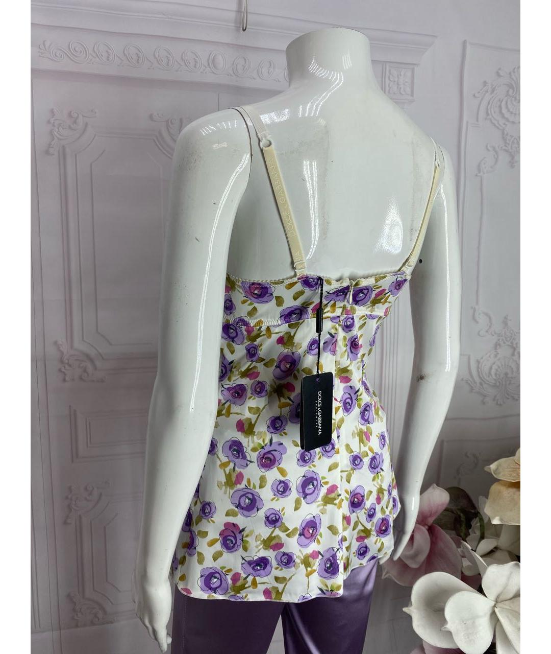 DOLCE&GABBANA Мульти полиэстеровая майка, фото 8