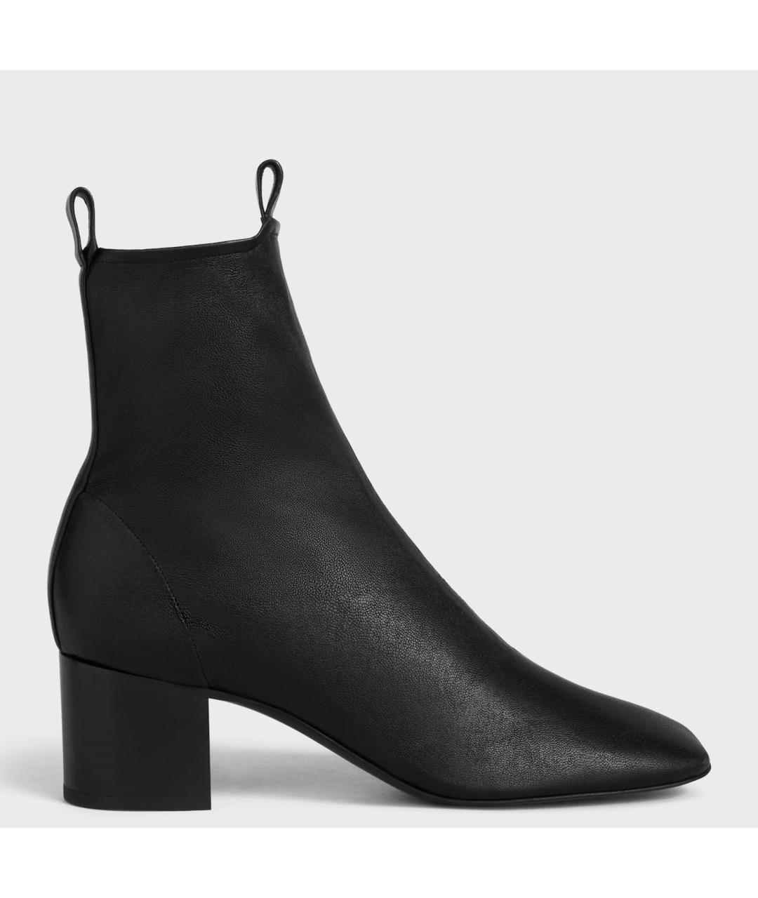 CELINE Черные кожаные ботильоны, фото 5